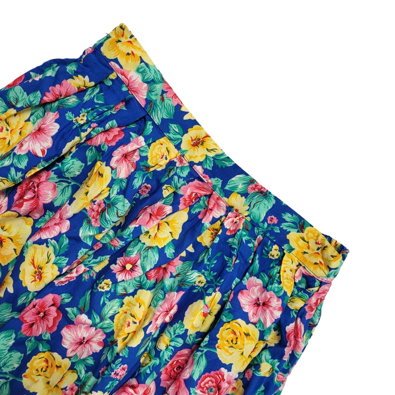 Dorothy Perkins Vintage 80's Multicoloured Floral Midi Skirt Womens UK Size 14