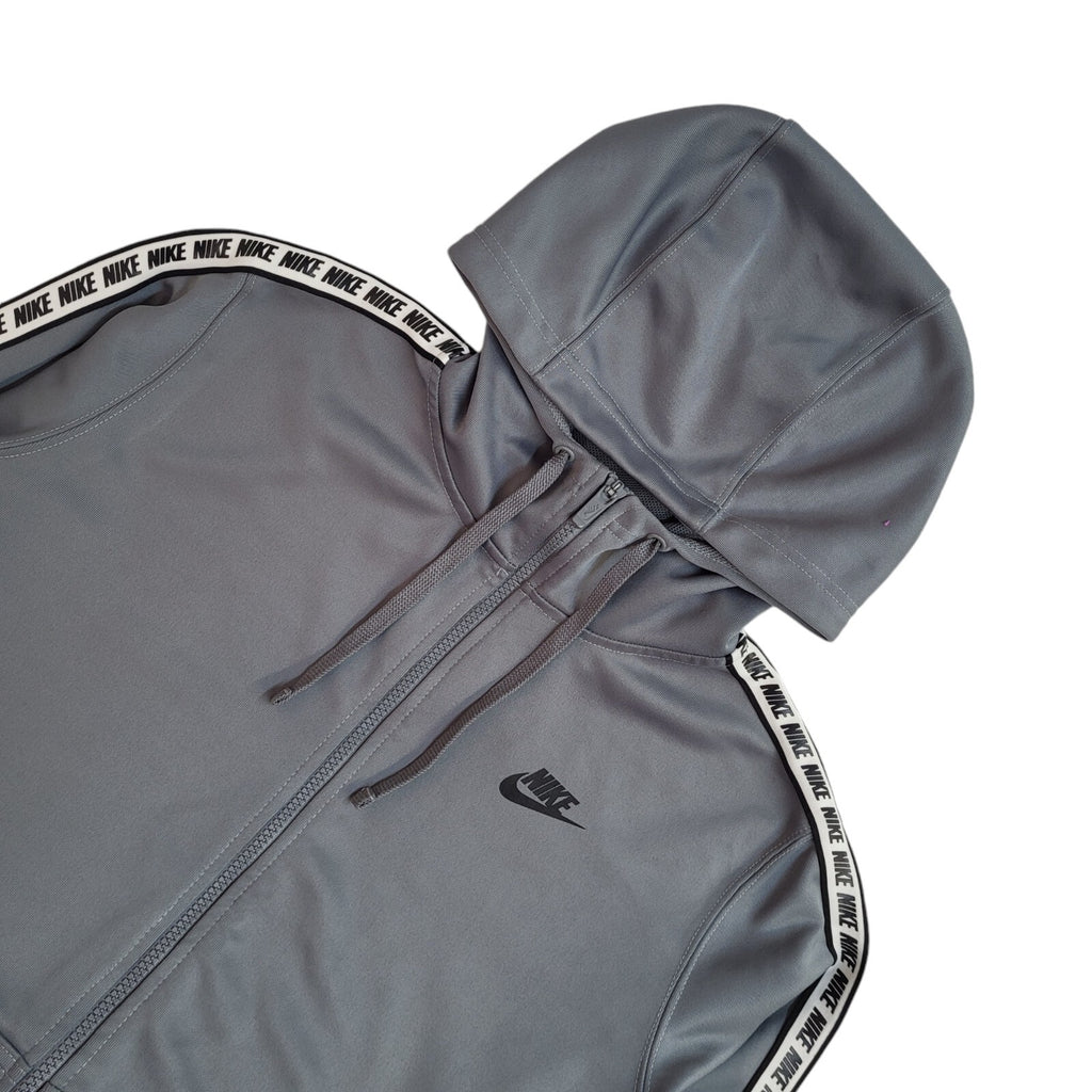 Nike Sports Hoodie Grey Full Zip Drawstring  Modern UK Men's Size M