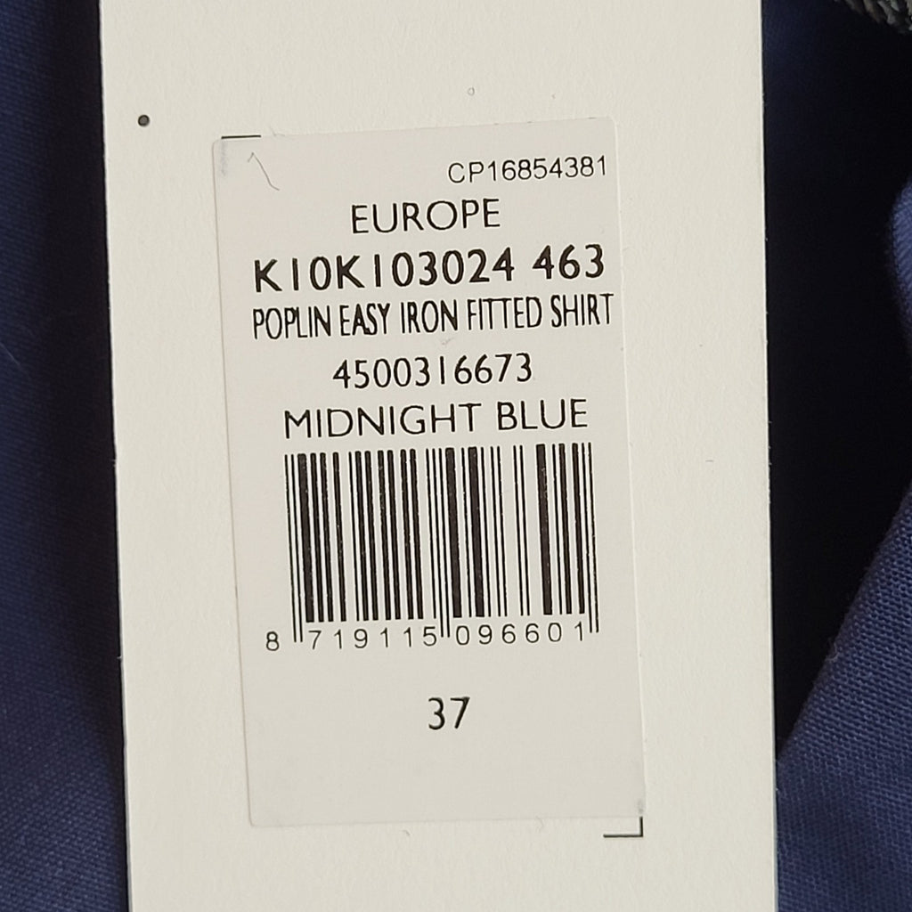 Calvin Klein Y2k Midnight Blue Long Sleeve Shirt Men's UK Size XS Bnwt