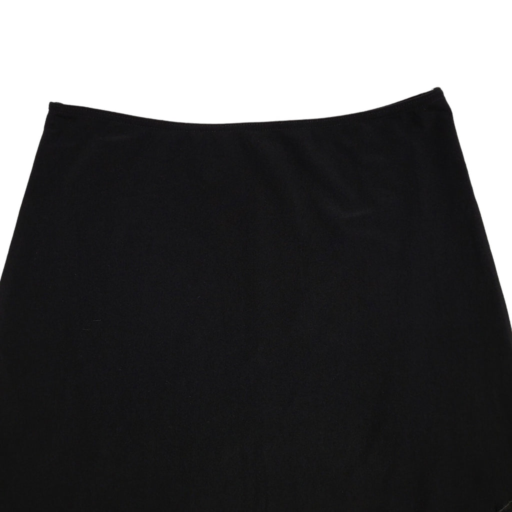 New Look Vintage 90's Black Straight Elasticated Skirt Uk Women's Size 12 W30