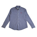 Barbour Beacon 90's Blue & White Check Long Sleeve Shirt Men's UK Size S