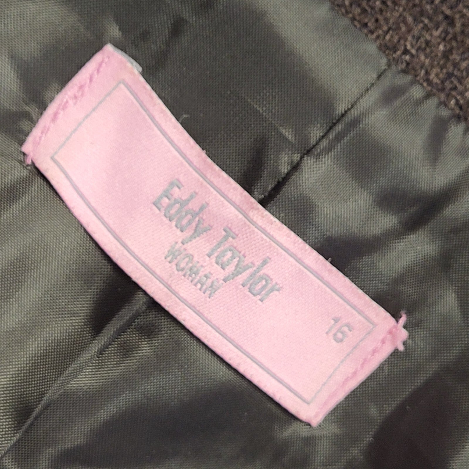 Eddie Taylor 90s Vintage Brown Zipped Blazer Jacket Uk Women's Size 16