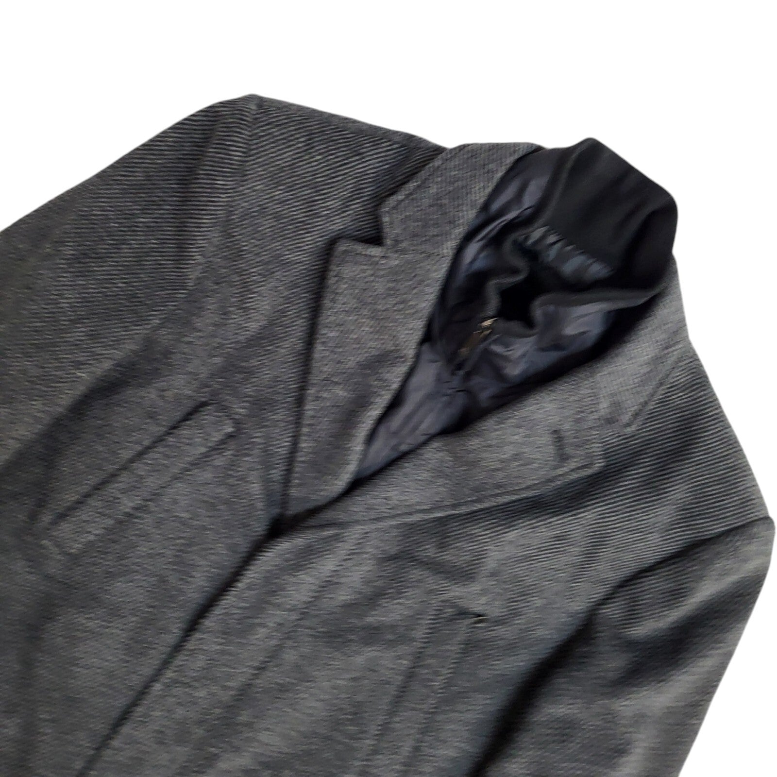 Jeff Banks Vintage Y2k Grey Wool Button Overcoat Uk Men's Size XL