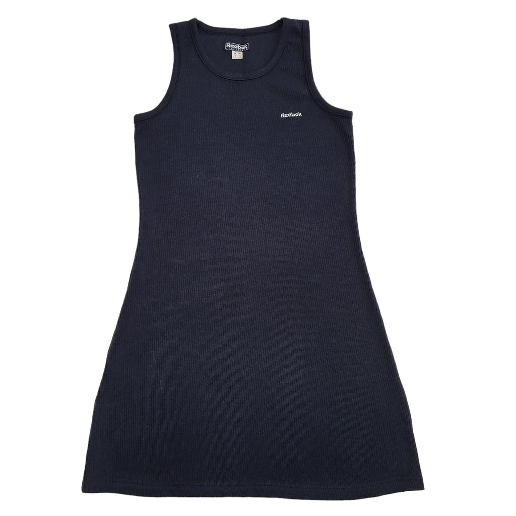 Reebok Navy Blue Knitted Sleeveless Dress Y2K Women's Size 10 EU 38