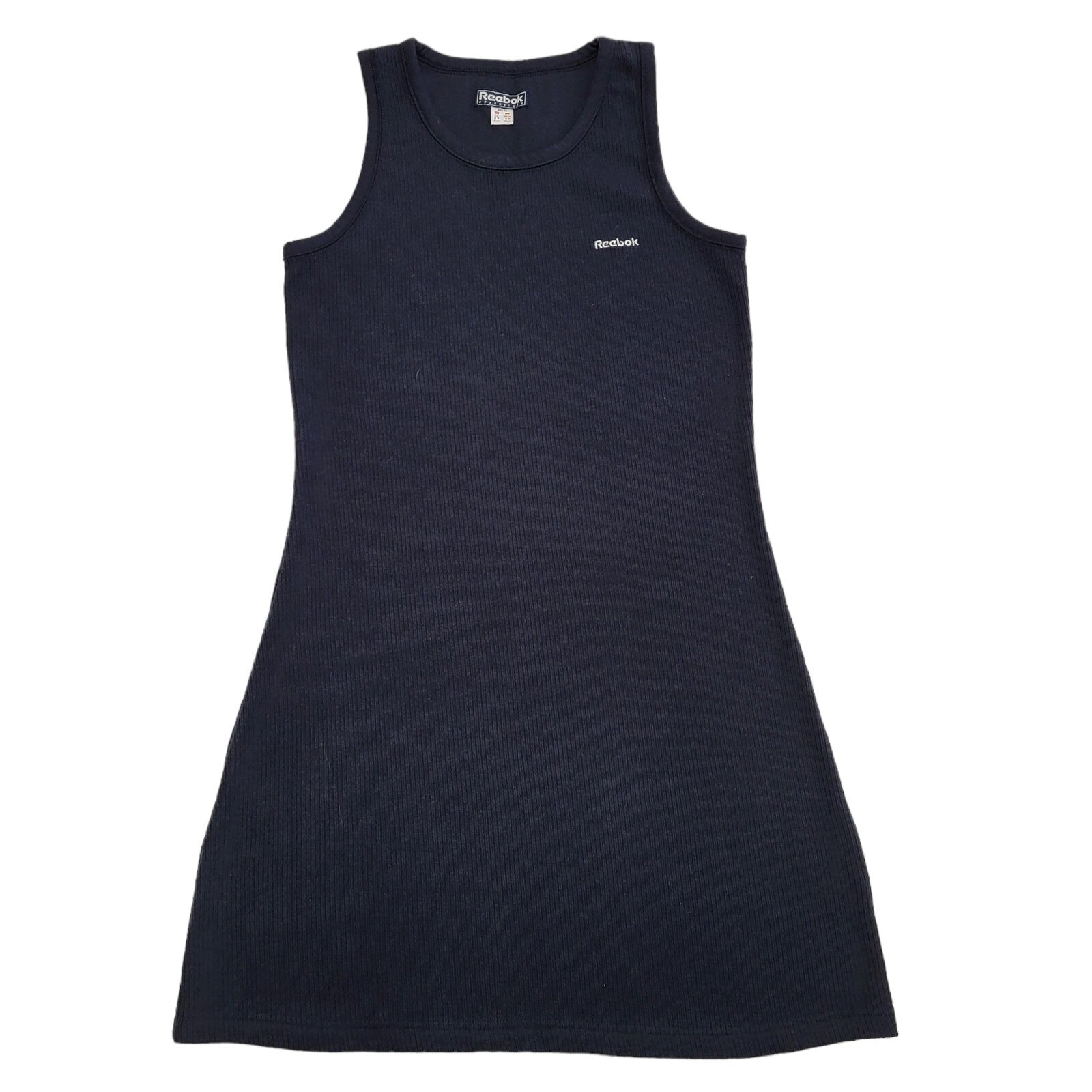Reebok Navy Blue Knitted Sleeveless Dress Y2K Women's Size 10 EU 38