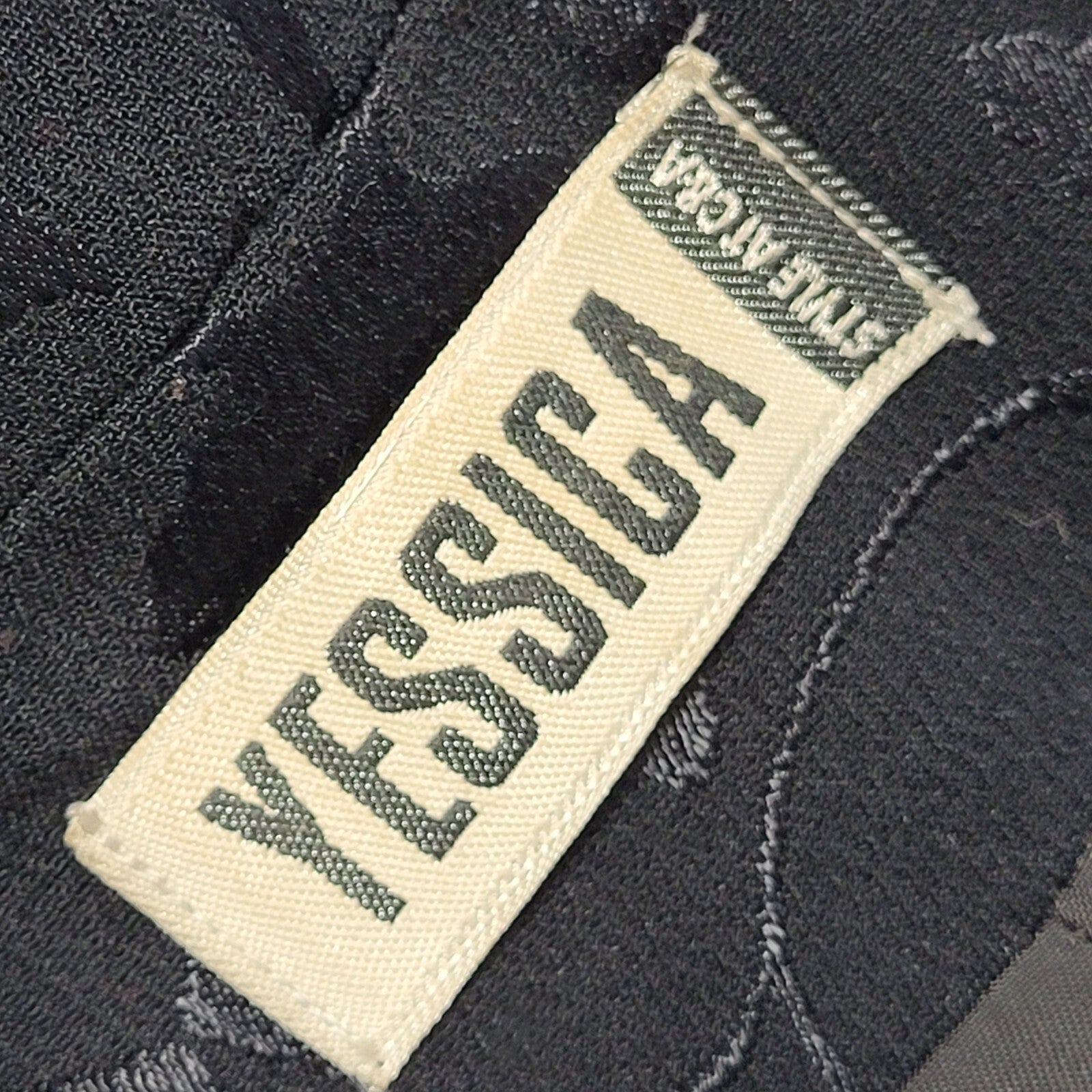 Yessica Vintage 80's Black Evening Formal Over Coat Women's UK Size 12