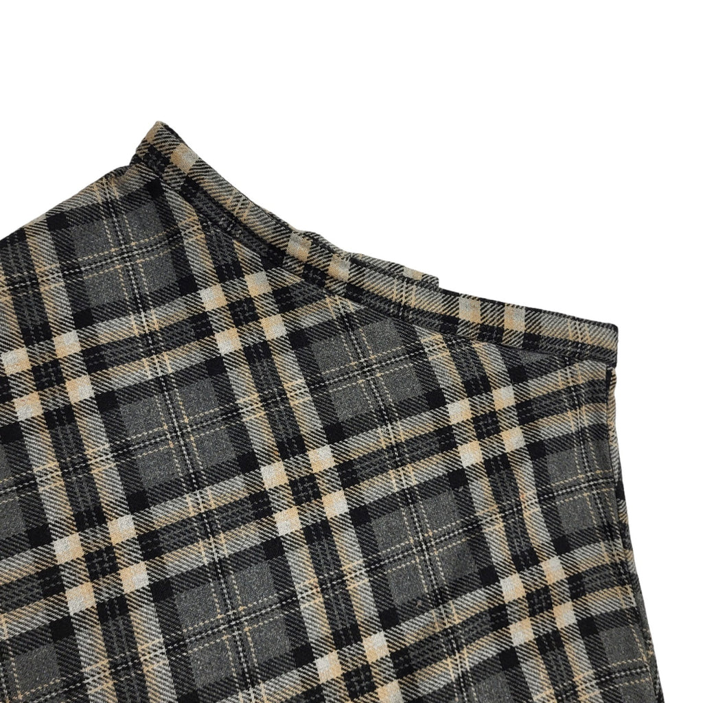 Keynote 70s Vintage Grey & Black Check Mini Skirt Women's Size 6 W24
