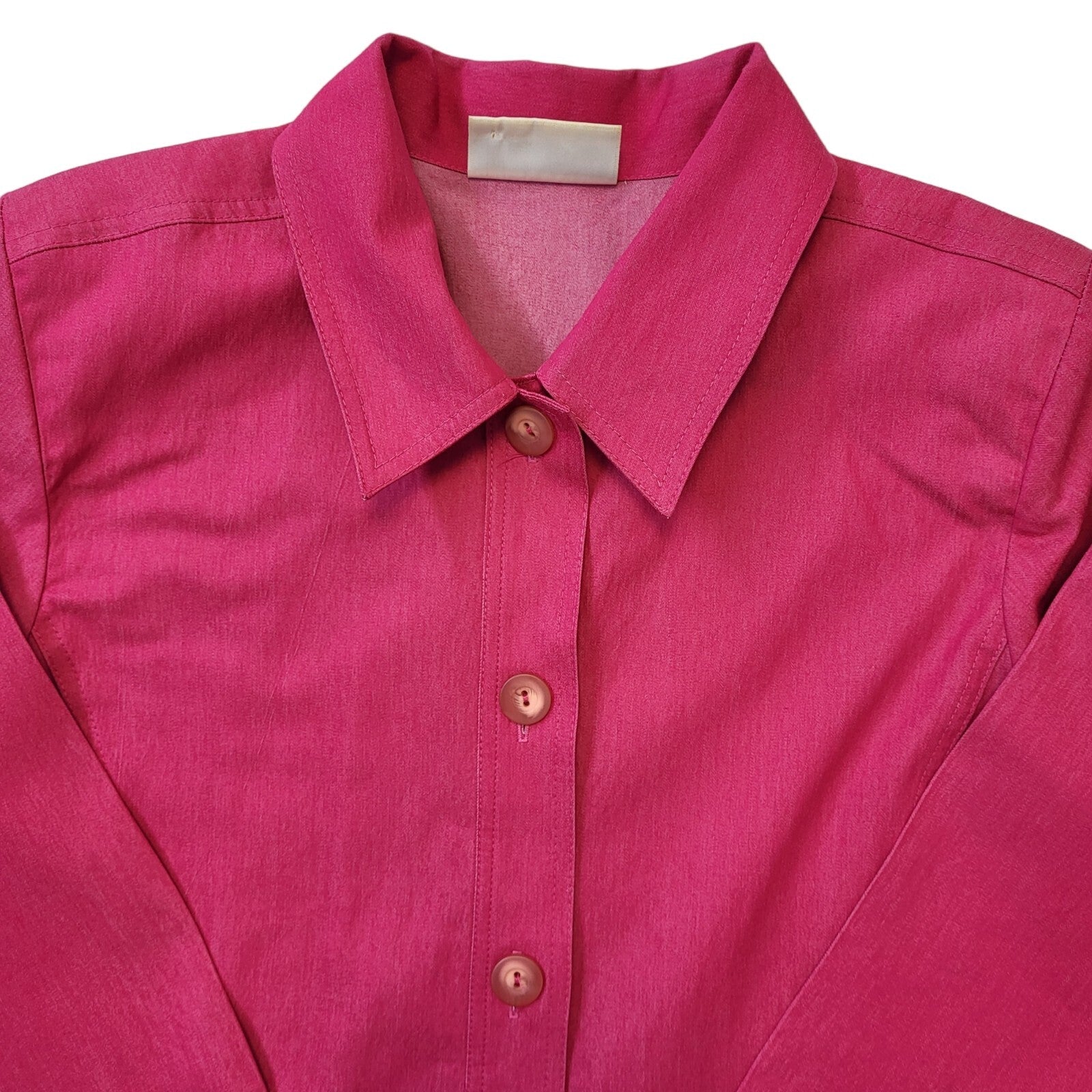 Portfolio 90s Vintage Pink Top & Trousers Suit Women's Size 14 W34 Eu 42