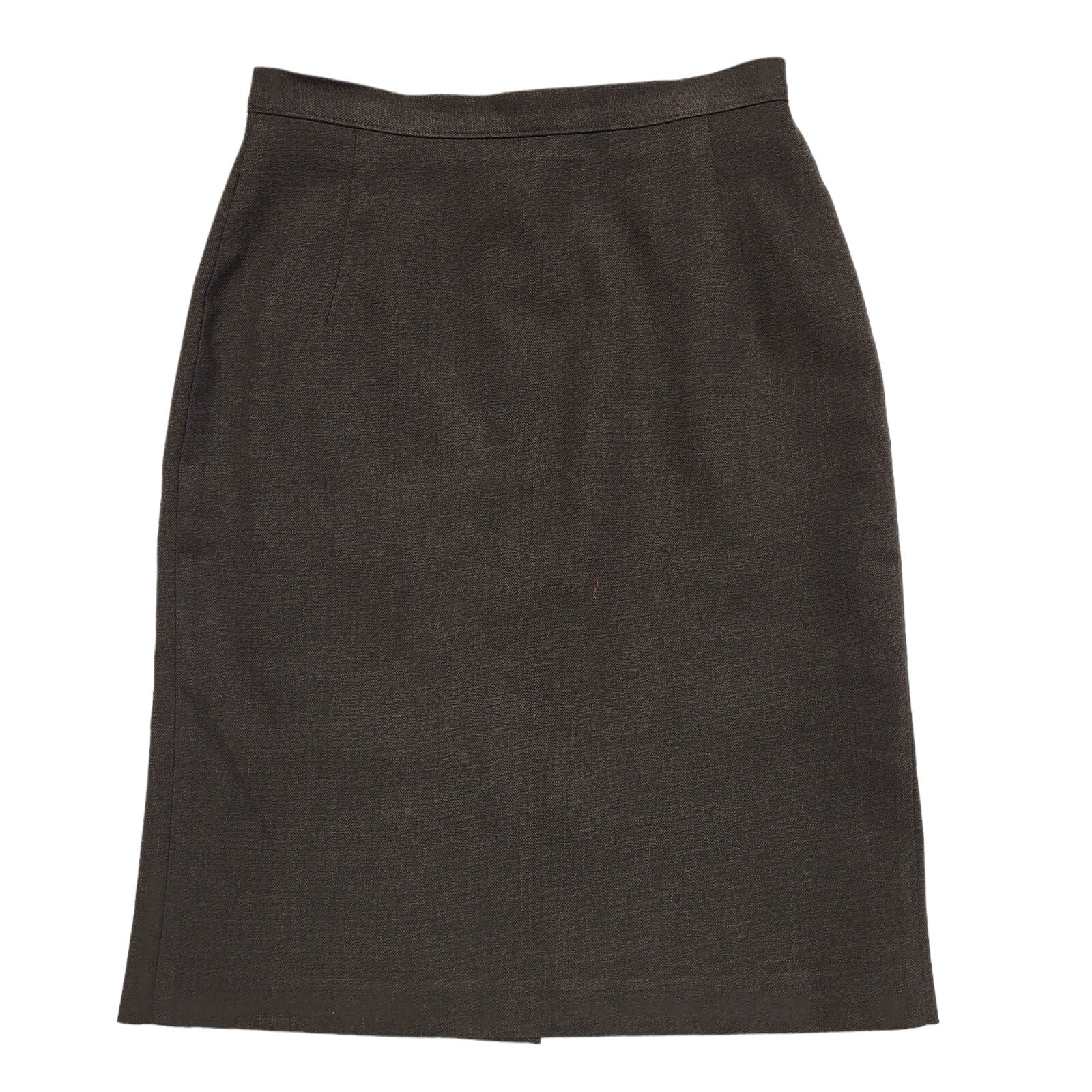 Marks & Spencer Vintage 90's Brown Solid Pencil Skirt Uk Women's Size 8 W26