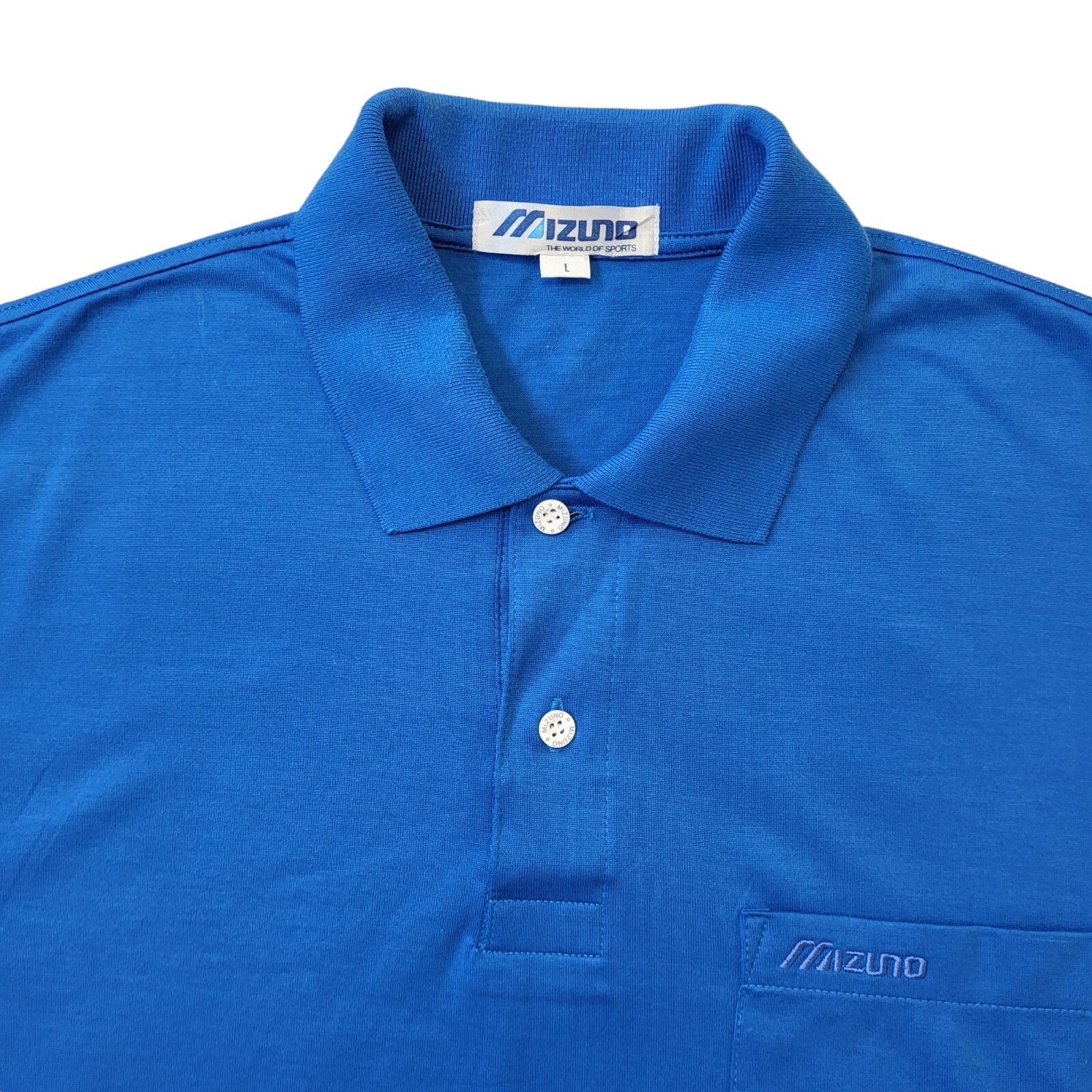 Mizuno 90s Vintage Blue Short Sleeve Golf Polo Shirt Men's Size Large