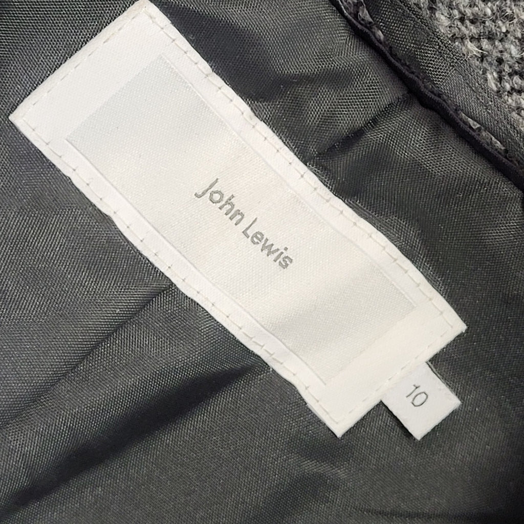 John Lewis Grey Vintage Y2K Button Rain Coat Uk Women's Size 10