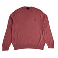 Polo Ralph Lauren Y2K Pink V- Neck Long Sleeve Jumper Men's UK Size XL
