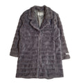 Gianni Feraud Vintage 90's Grey Faux Fur Coat Women's UK 14
