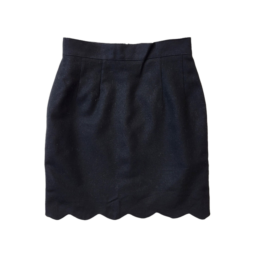 80's Vintage Black High Waisted Mini Skirt Women's Size 12 EU 36 W 28