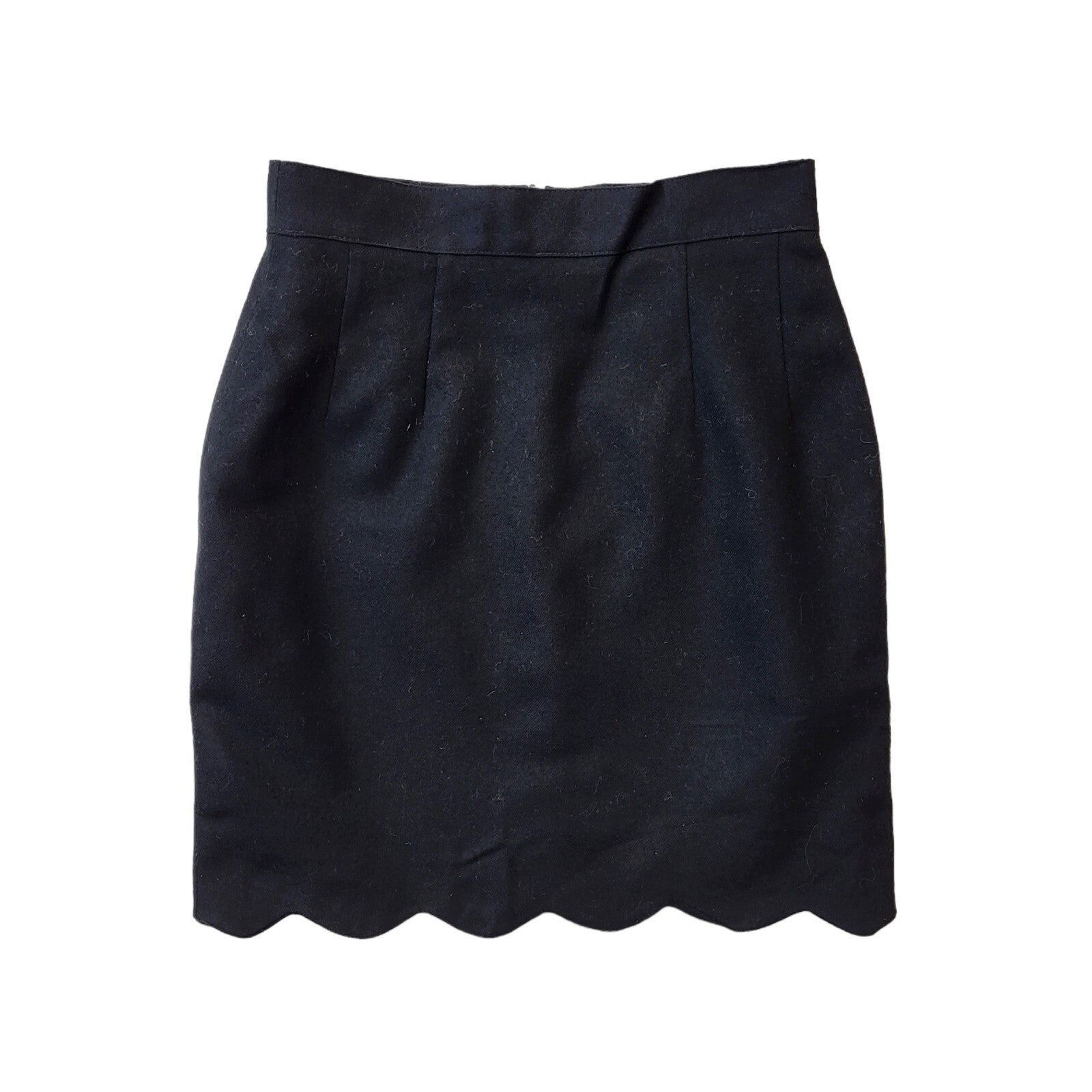 80's Vintage Black High Waisted Mini Skirt Women's Size 12 EU 36 W 28