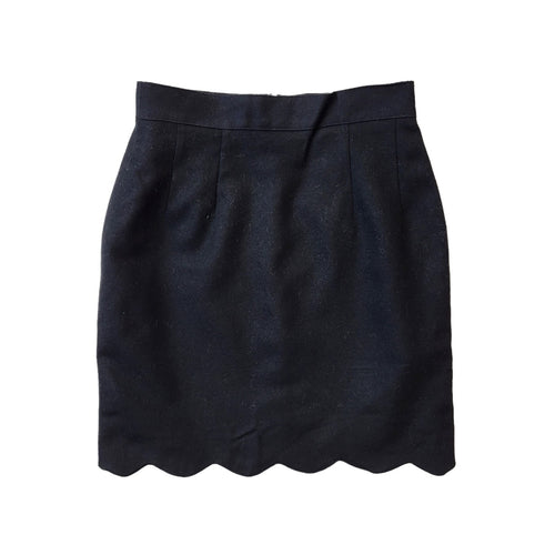 80's Vintage Black High Waisted Mini Skirt Women's Size 12 EU 36 W 28