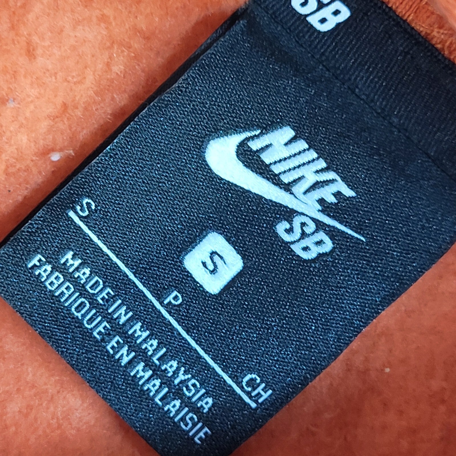 Nike SB Orange Y2K Drawstring Sweatshirt Hoodie UK Men's Size S