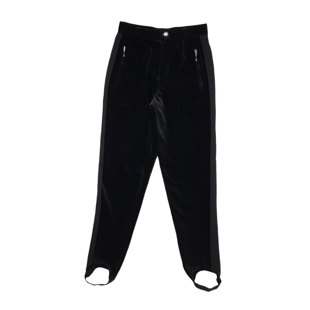 Wilchele Vintage 90's Back Velour Trousers With Foot Strap Womens UK10 W28 L28