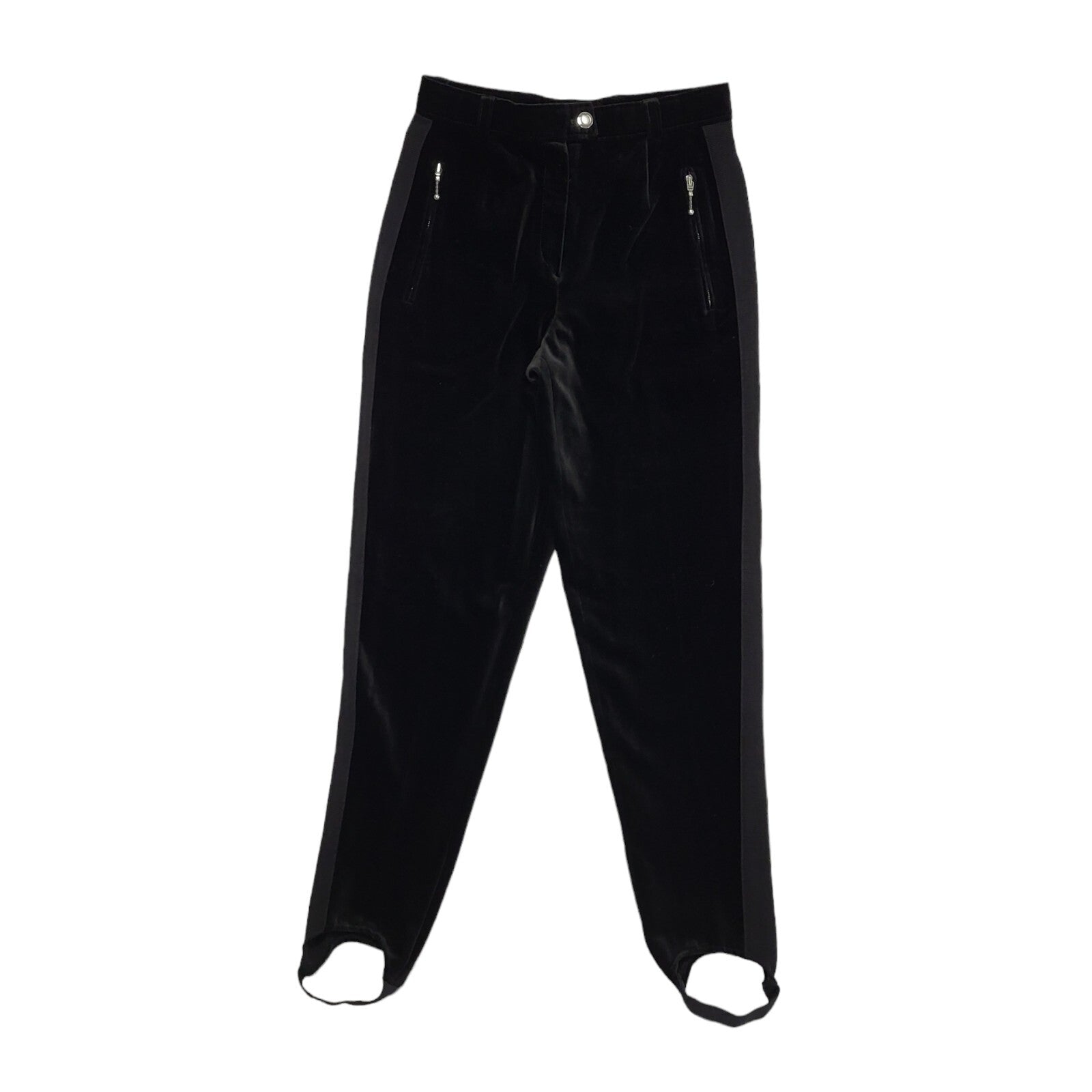 Wilchele Vintage 90's Back Velour Trousers With Foot Strap Womens UK10 W28 L28