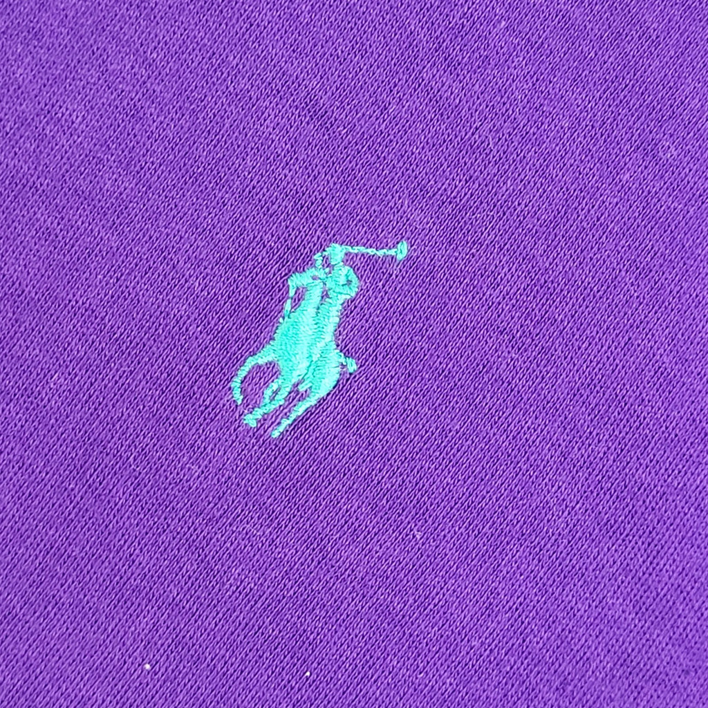 Ralph Lauren Purple Roll Neck Y2K Long Sleeve Jumper UK Women's Size S