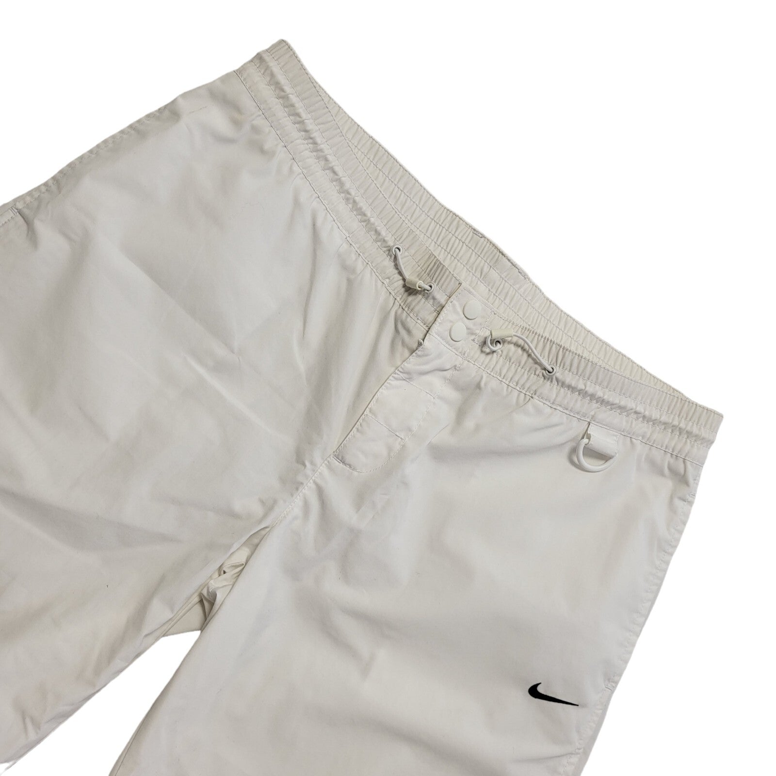 Nike Vintage 90's White Zipped Sport Shorts With Pockets Uk Men's Size M W32 L20