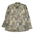 Hathalia 90's Grey & beige Abstract Long Sleeve Shirt Uk Men's UK XL