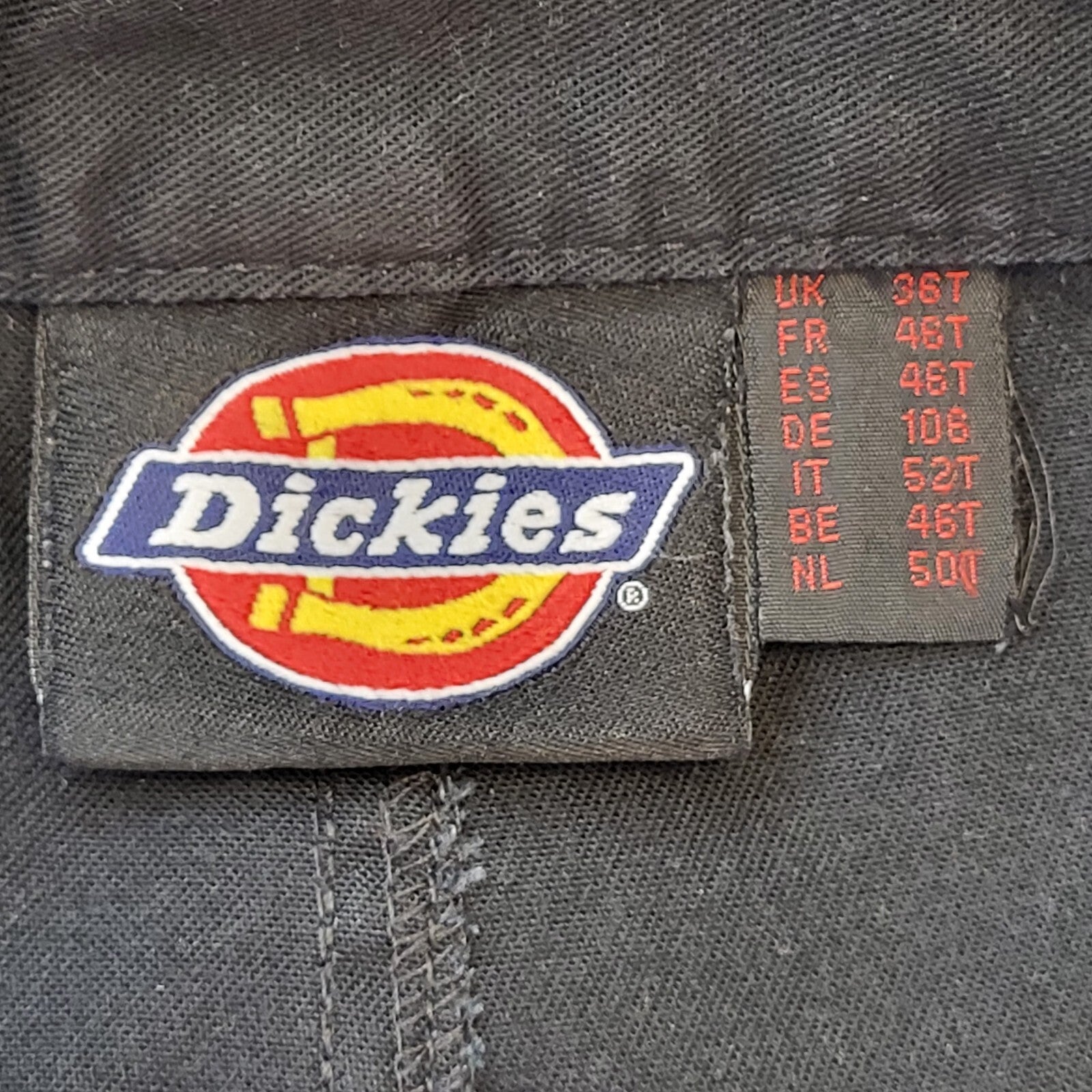 Dickies Black Workwear Straight Leg Cargo Trousers Men's Size XL W36 L32