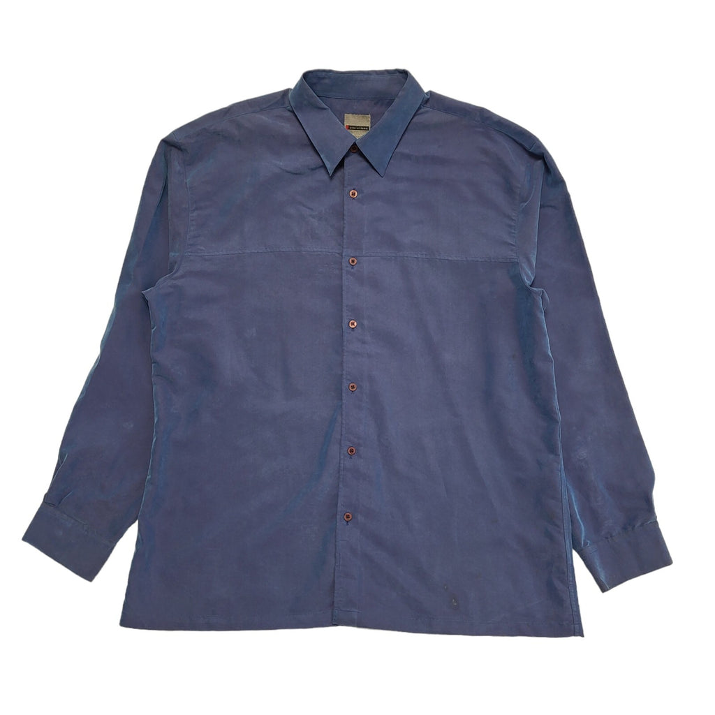 Ciro Citterio Vintage 90's Blue Long Sleeve Shirt Men's UK Size X Large