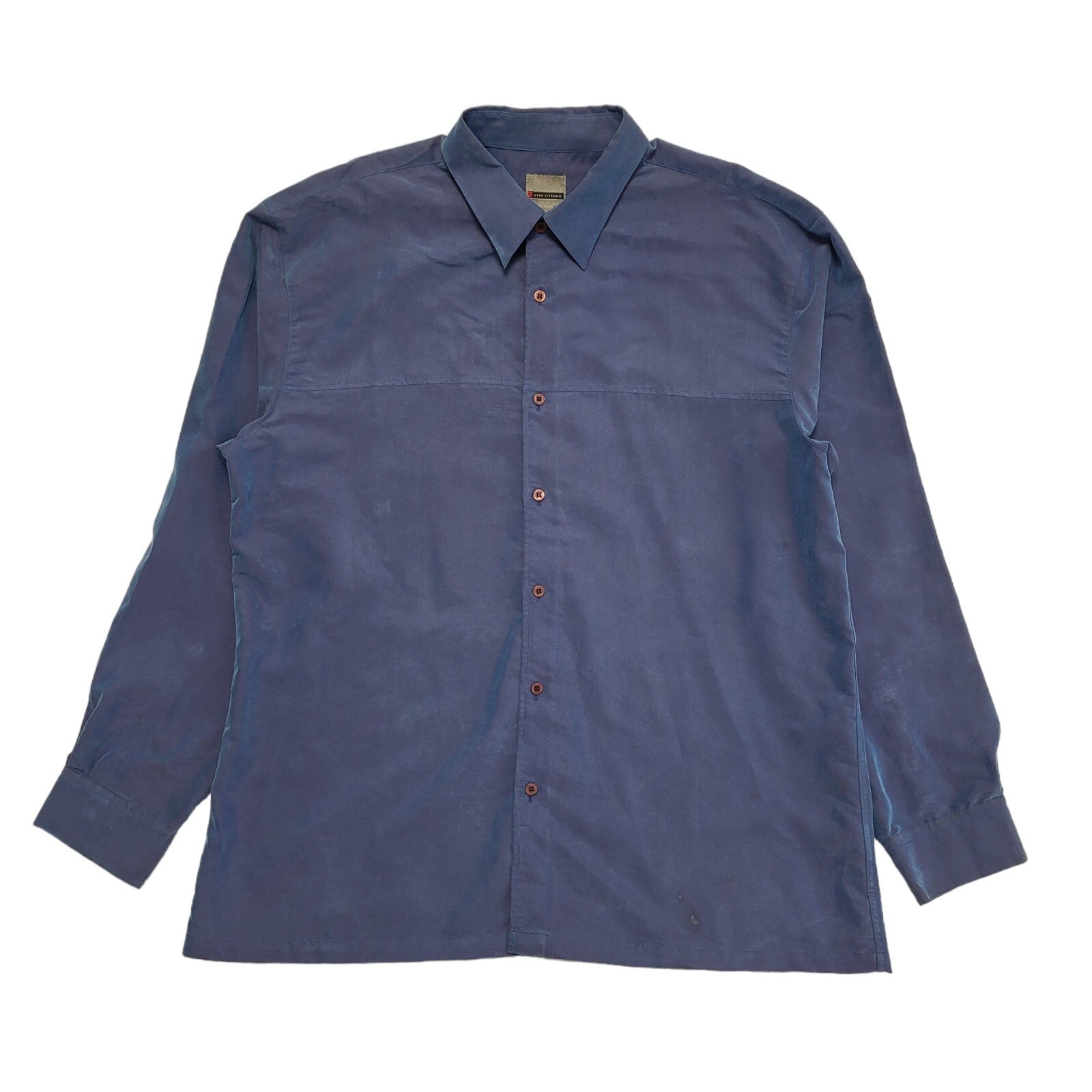 Ciro Citterio Vintage 90's Blue Long Sleeve Shirt Men's UK Size X Large
