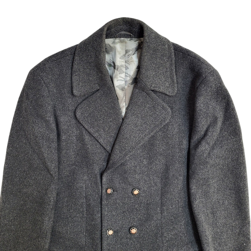 Paul Costelloe Vintage Y2k Grey Button Overcoat Uk Men's Size Large