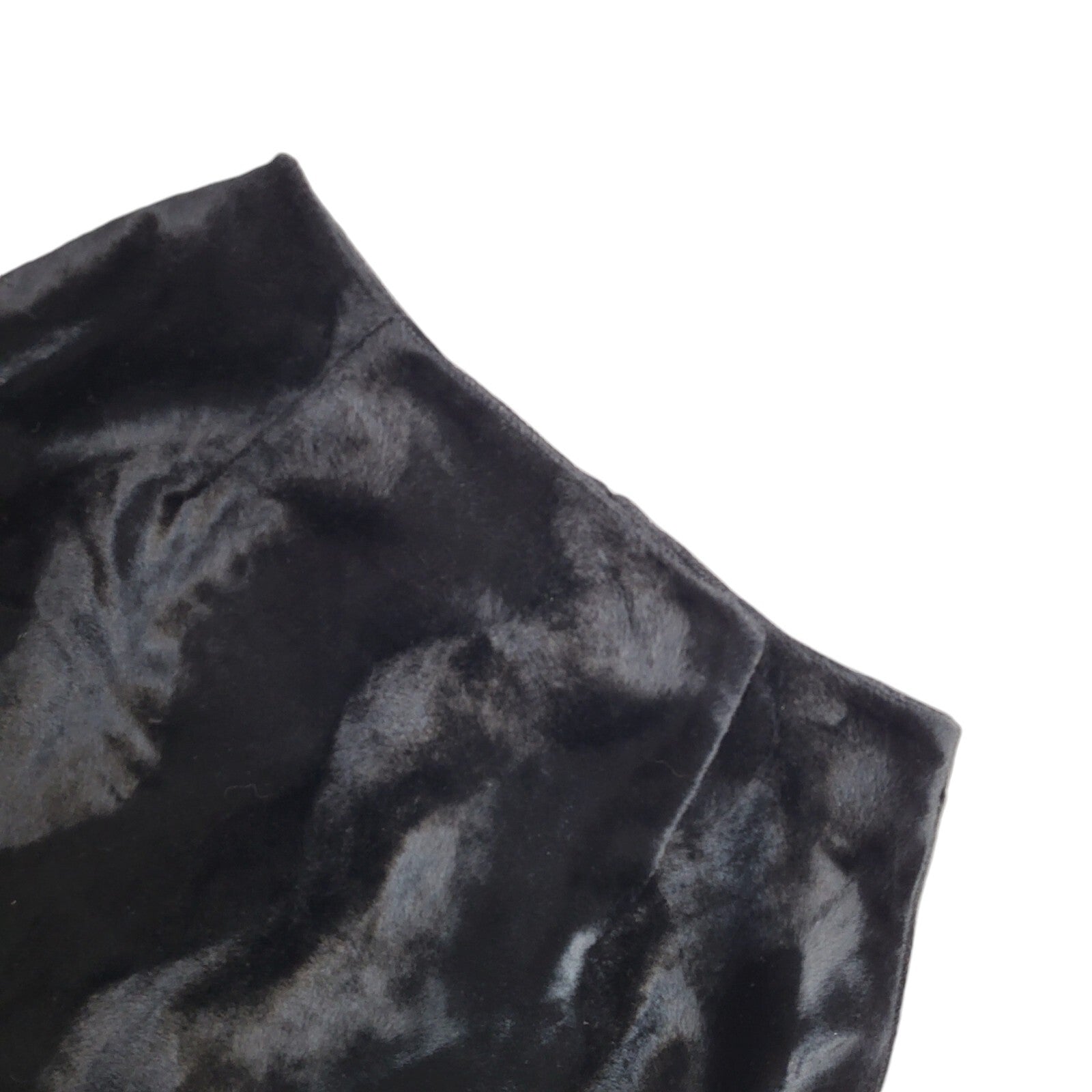 New Look Vintage 90's Black Faux Fur A-Line Skirt BNWT Women's Size 10 W28