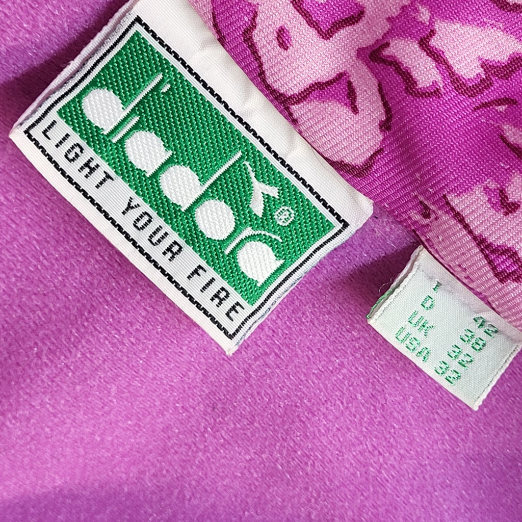 Diadora 90s Purple Zipped Sports Tracksuit Top Uk Women's Size 14