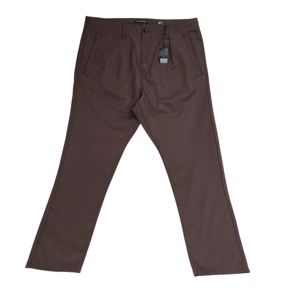 G-Star Raw Trousers Y2k Brown Chino Straight Leg Uk Men's Size 3XL W40 L32 Bnwt