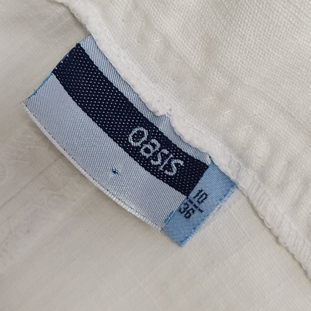 Oasis Vintage Y2K White Midi Skirt Womens UK Size 10-12