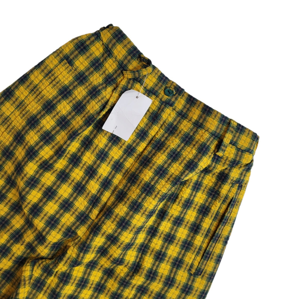 Klassic 90s Vintage Orange & Green Check Golf Trousers Uk Women's 10 W28 L31