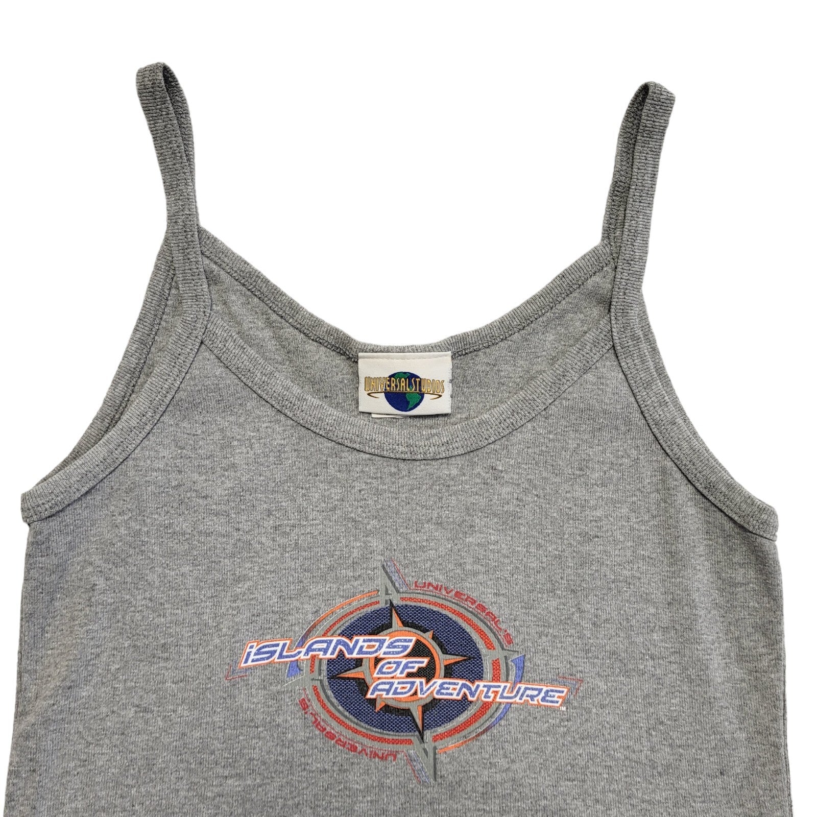 Universal Studio Vintage 90's Grey Islands Of Adventure Strap Top Womens Size M