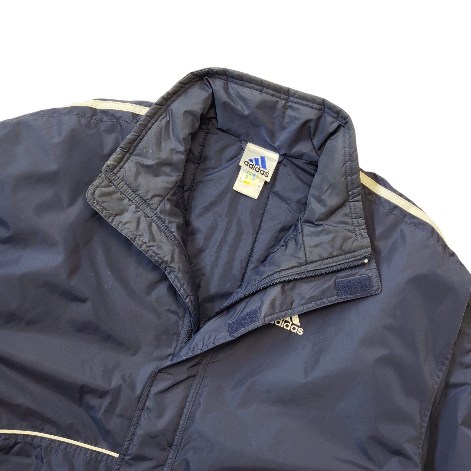 Adidas 90s Vintage Navy Blue Zipped Sports Jacket Men's Size Medium