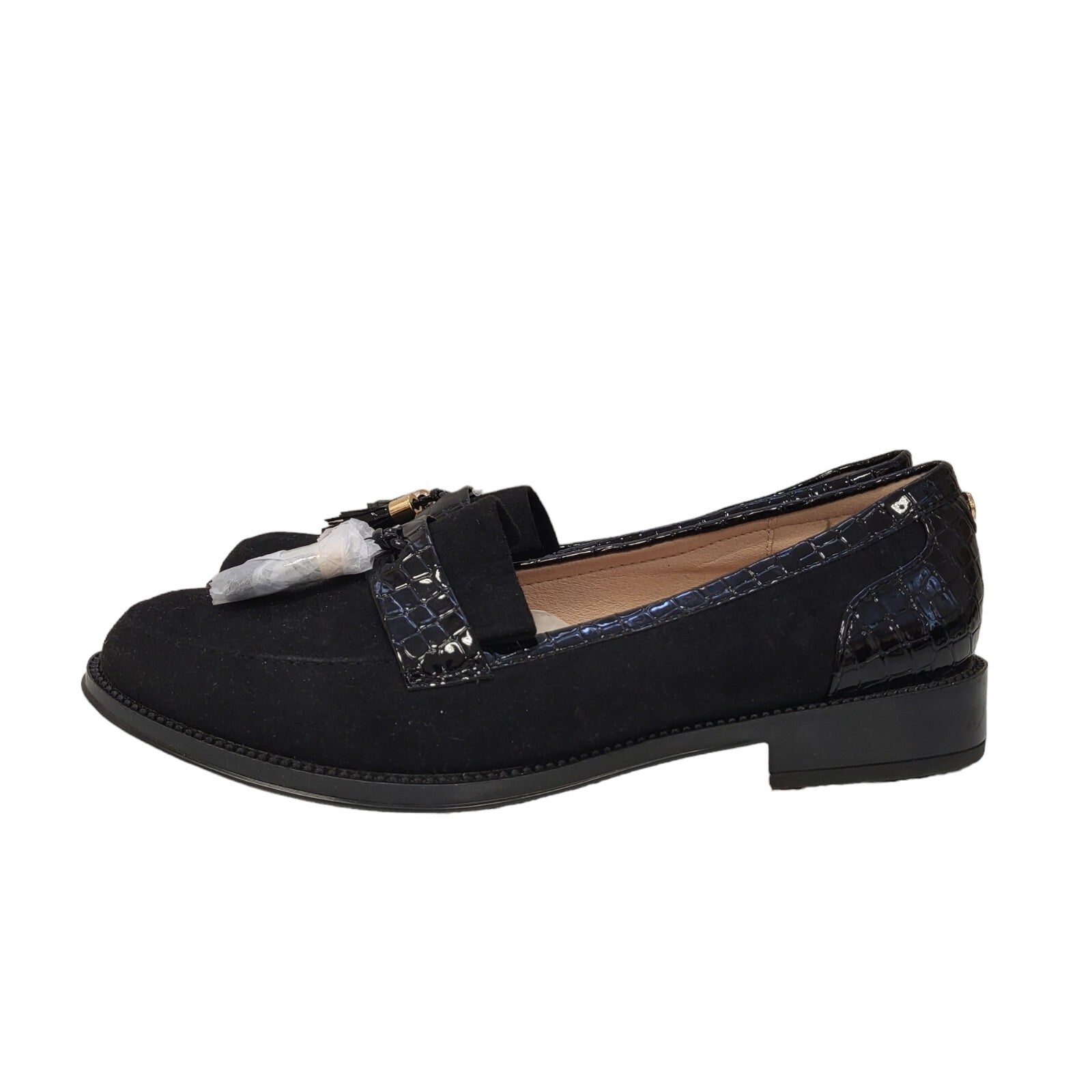Lotus Mercedes Black Slip On Loafer Shoes Uk Women's 8 Eu 41 BNWOB