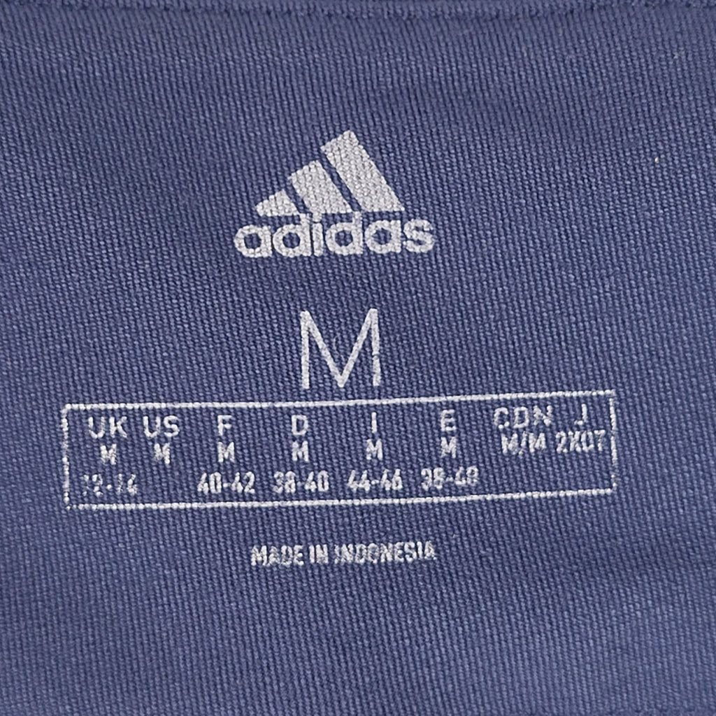 Adidas Tracksuit Leggings Blue Cropped Elasticated Uk Women's Size M W28 L24