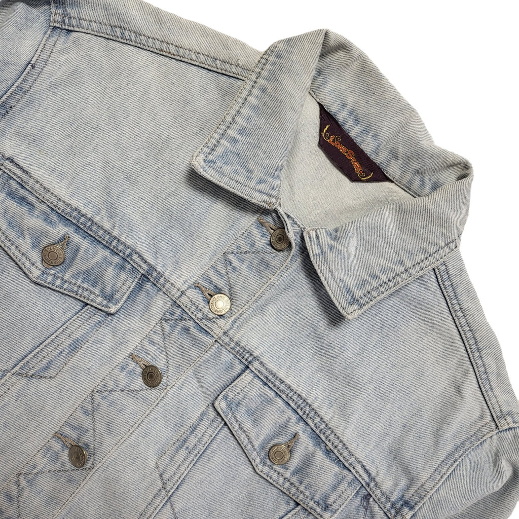 Lone Star Light Blue 90s Vintage Button Denim Jacket Uk Women's Size 14