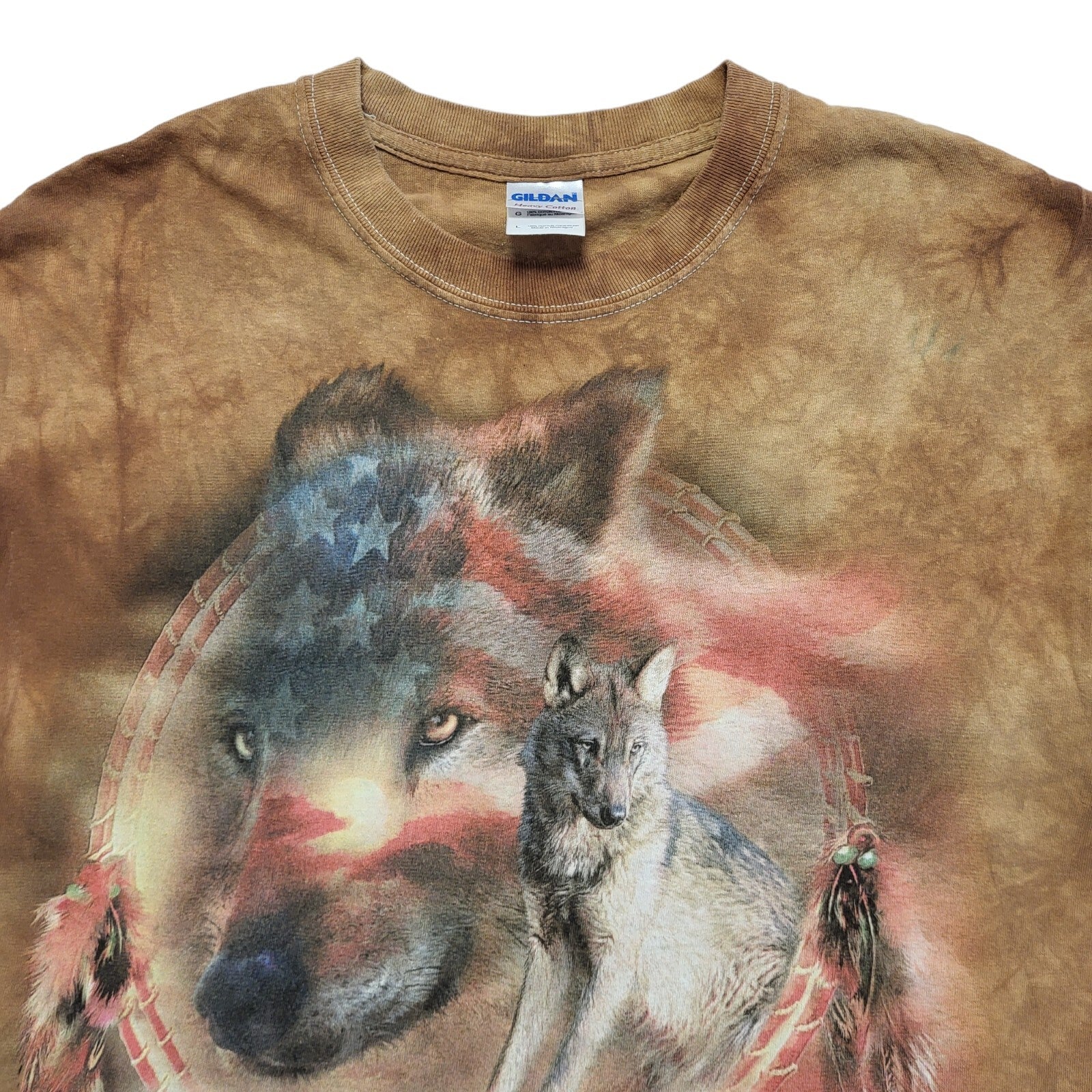 The Mountain Gildan Brown Vintage Y2K  Short Sleeve T-Shirt Uk Men's Large