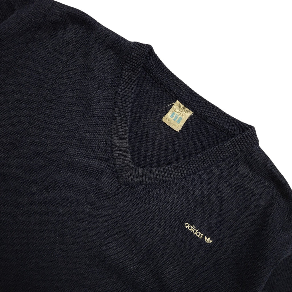 Adidas Navy Blue Vintage 90s Crew Neck Jumper Uk Men's Size Small
