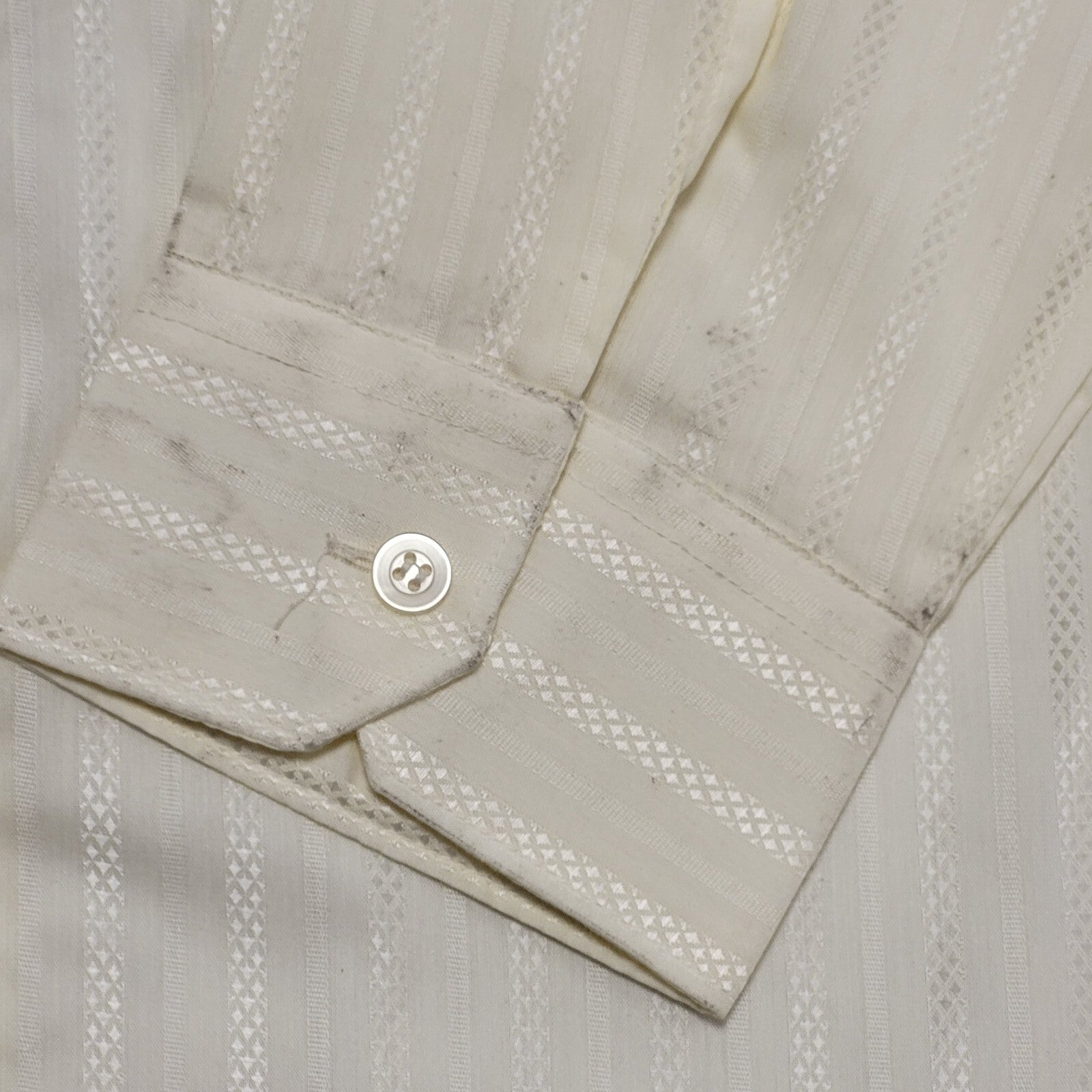 Pierre Leon 70s Vintage Pale Yellow Shirt Uk Men's XL BNWT
