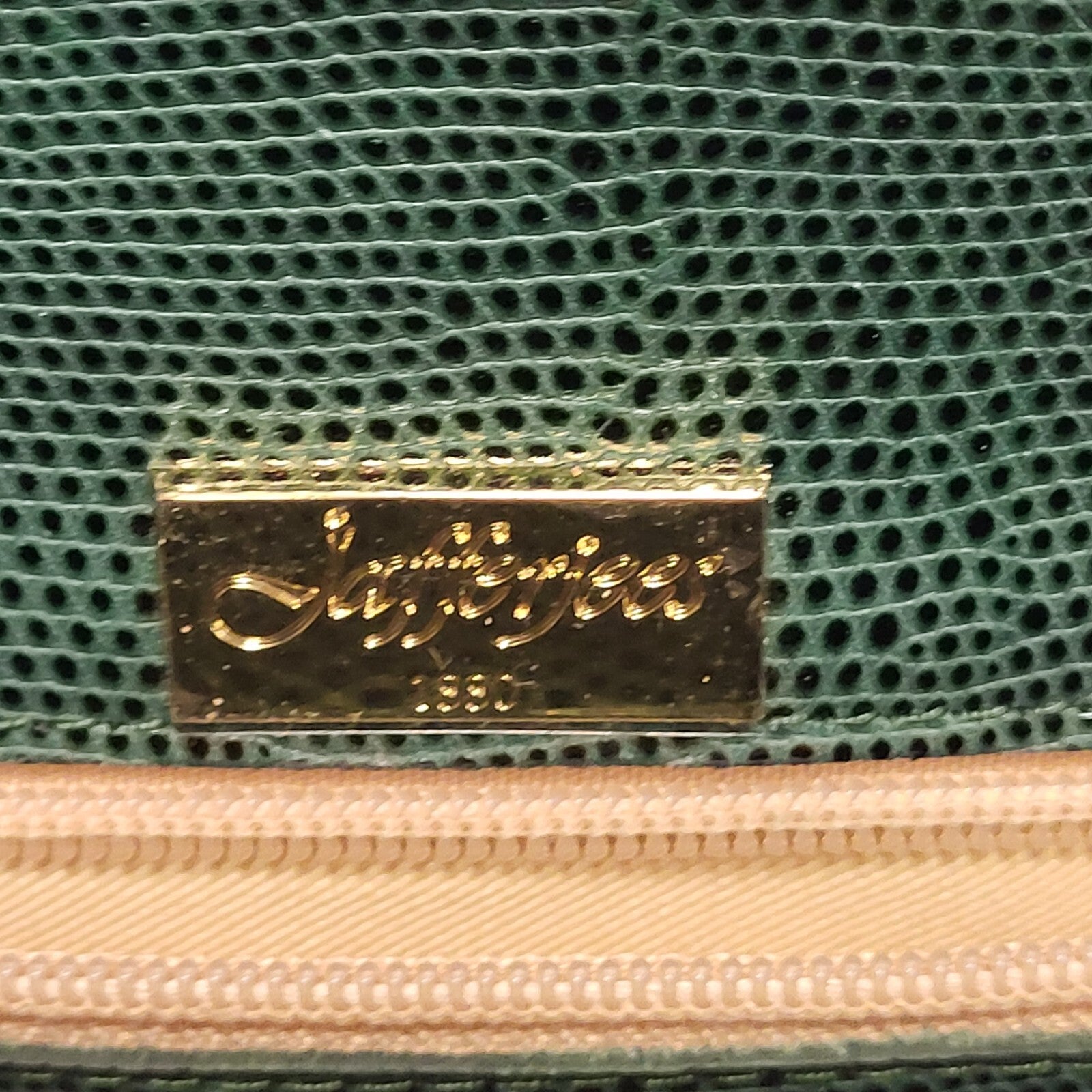 Jafferjees Green Leather Small Shoulder Bag Uk Women's Size  10" x 6"