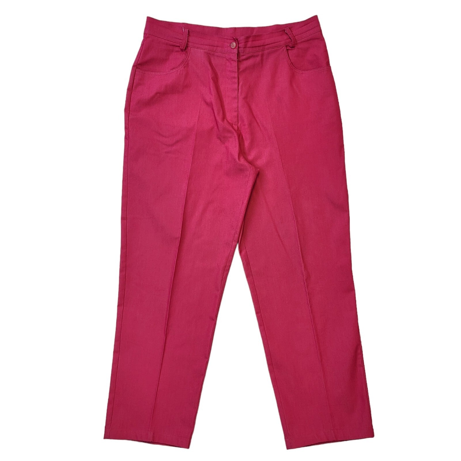 Portfolio 90s Vintage Pink Top & Trousers Suit Women's Size 14 W34 Eu 42