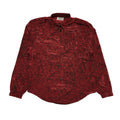 Mia Gigi Vintage 80's Black & Red Button Up Long Sleeve Shirt Womens UK 10