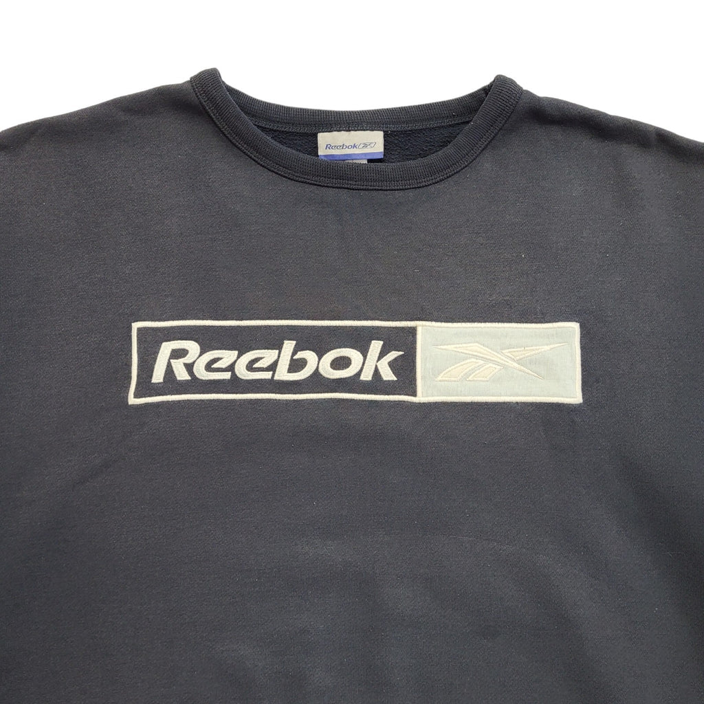 Reebok Navy Blue Vintage 90s Sweatshirt Uk Men's Size XL