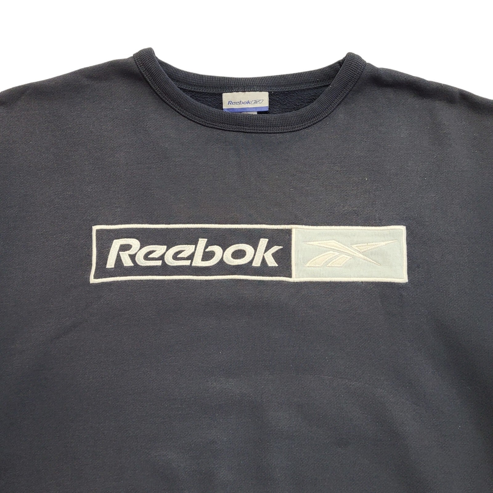 Reebok Navy Blue Vintage 90s Sweatshirt Uk Men's Size XL
