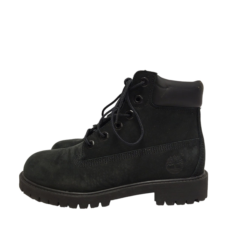 Timberland 6 Inch Premium Black Lace Up Leather Boots Uk 3