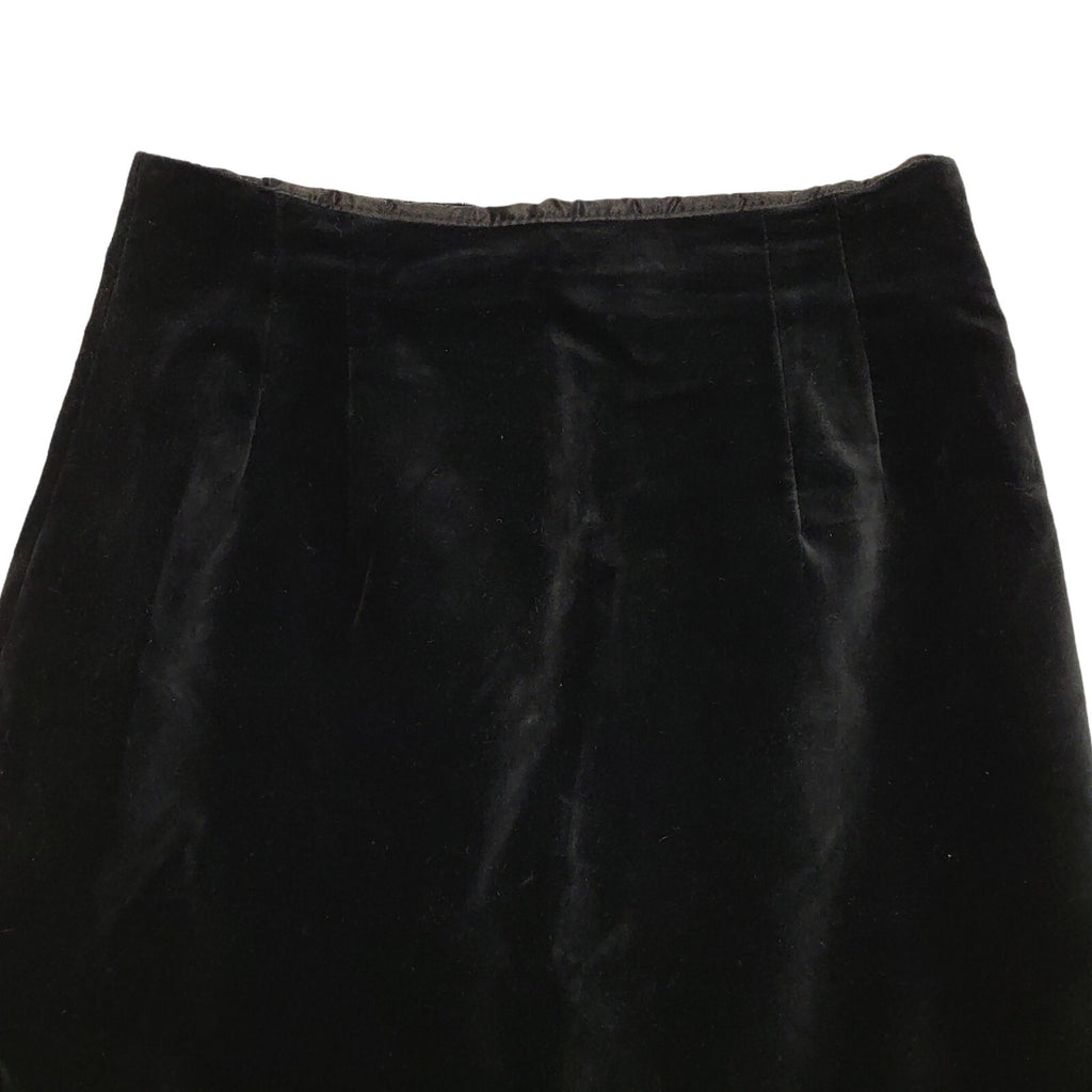Essence Vintage 80s Black Velvet Skirt Women's Size 14 W31
